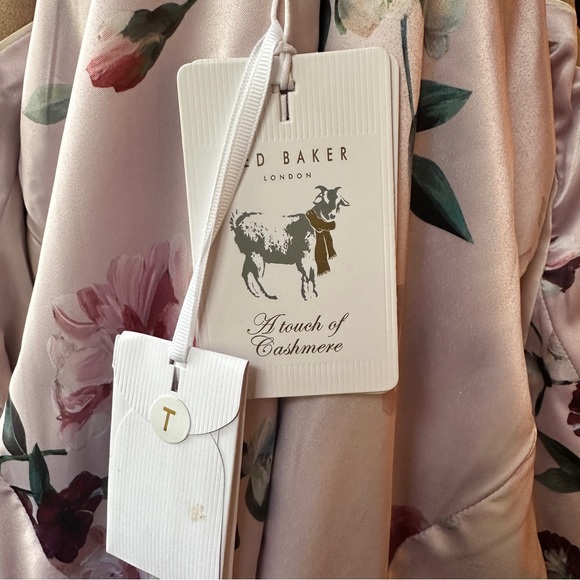 NWT Ted Baker London Wool Cashmere Blend Camel/Tan Wrap Coat w/Belt, Size 2 - Picture 15 of 16